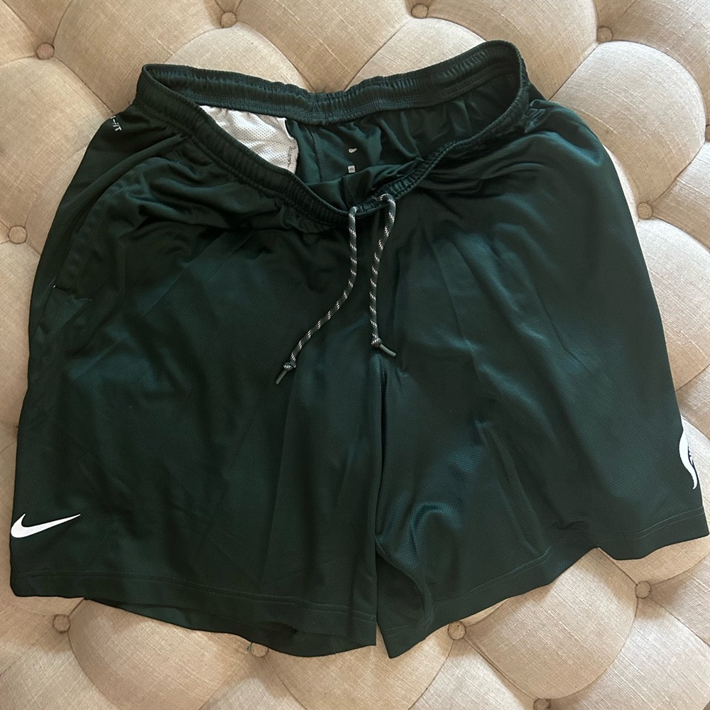 Michigan State University Spartan Green Men’s Drifit Size 4X Shorts.